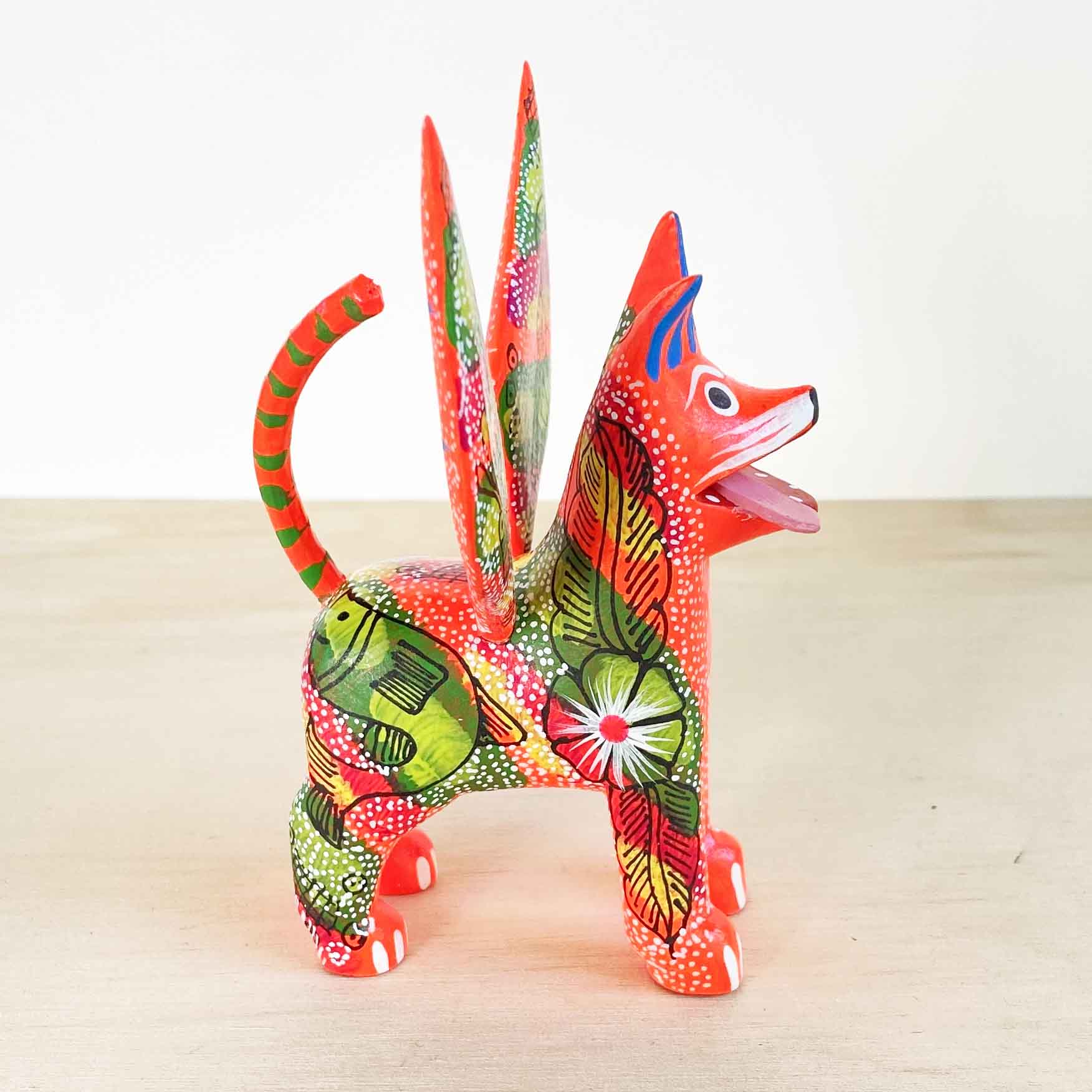 Alebrije Perro Dante naranja - Imagen 2