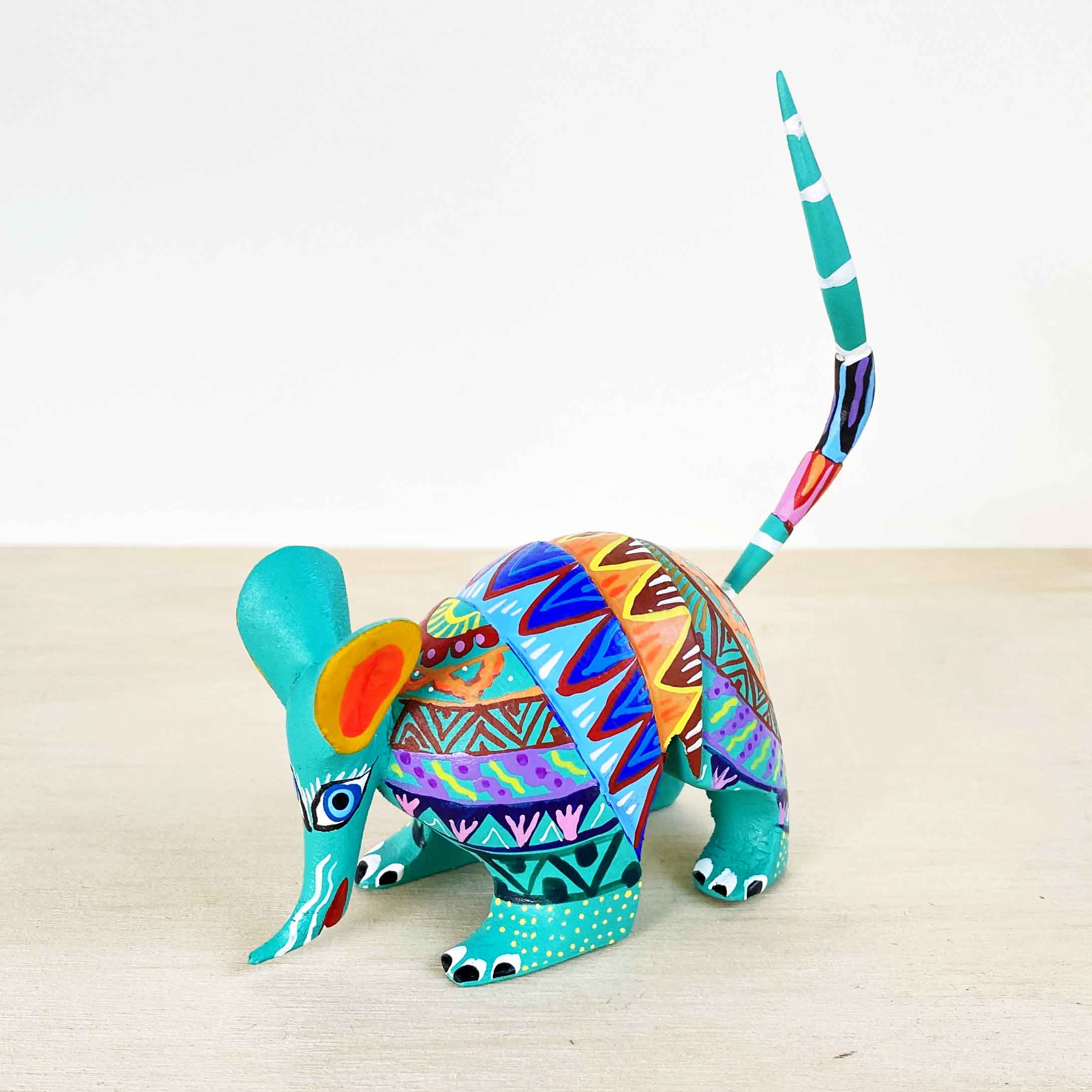 Alebrije Mulita verde agua