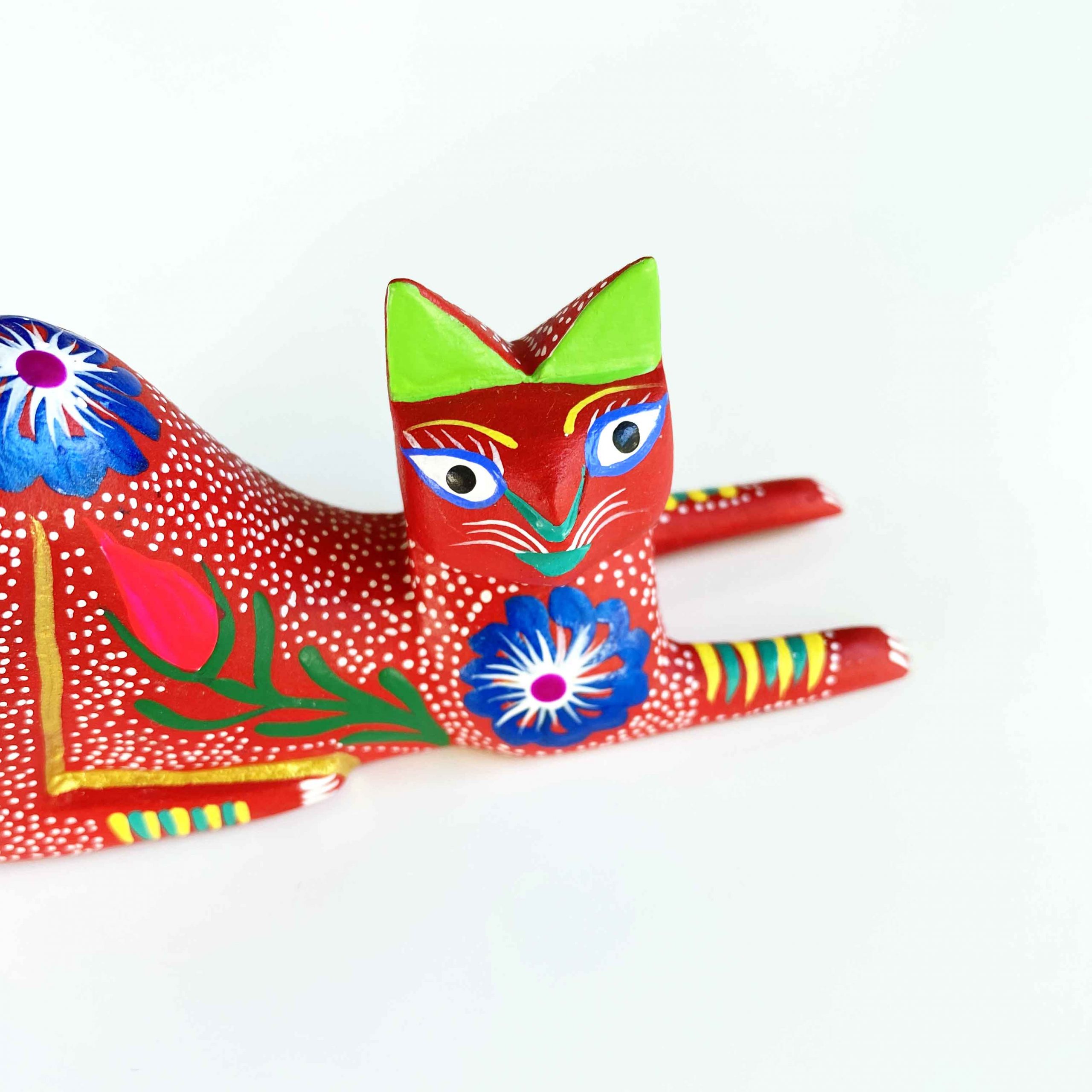 Alebrije Gato hechado azul - Imagen 3