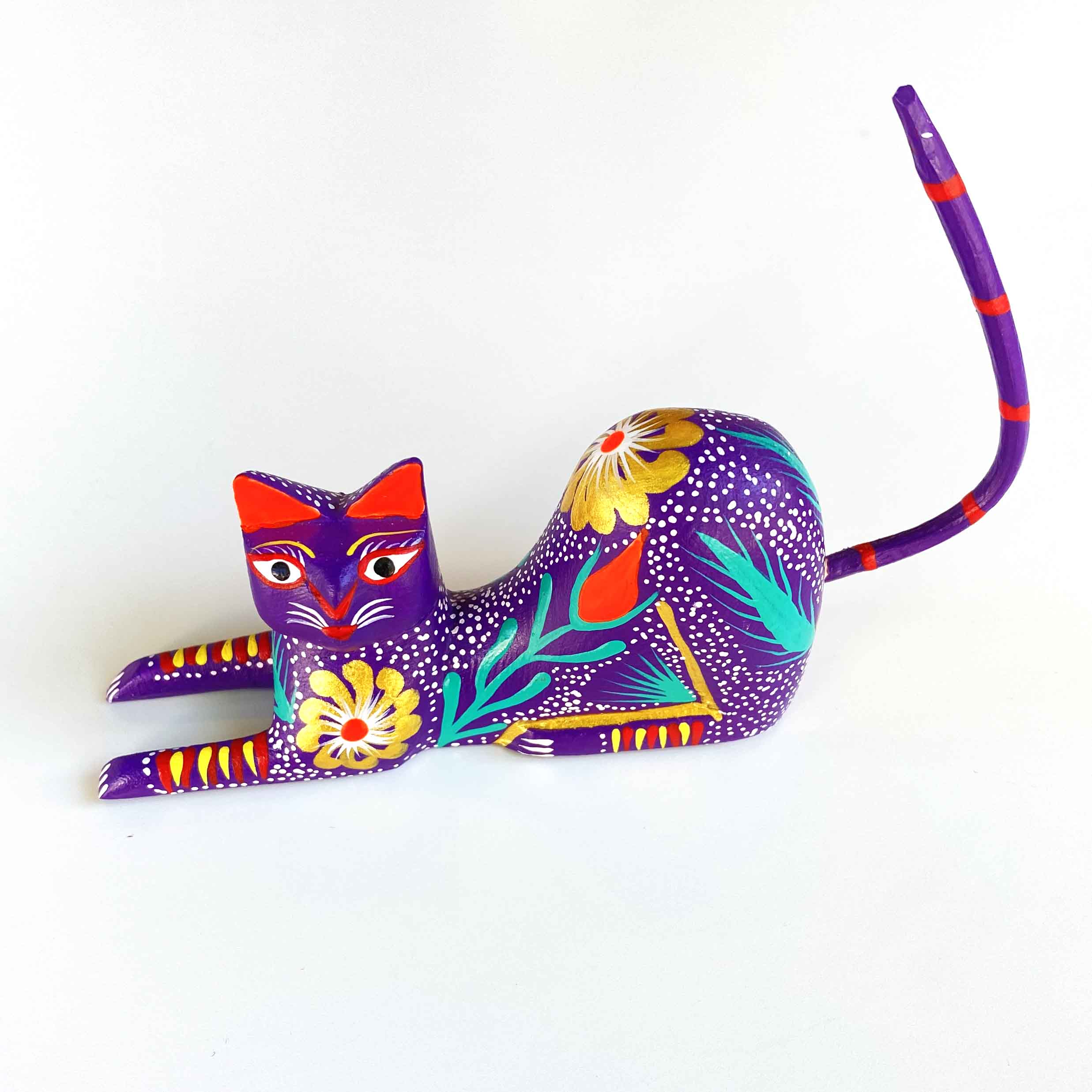Alebrije Gato hechado azul - Imagen 2