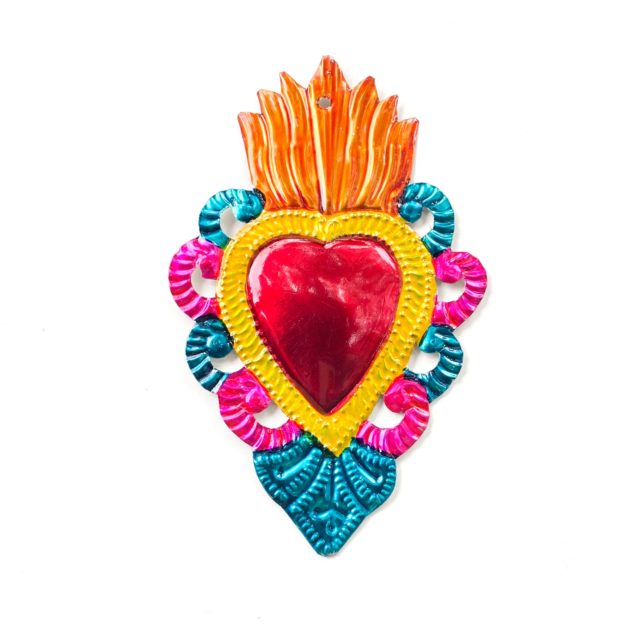 Corazón hojalata Milagrito 10 cm