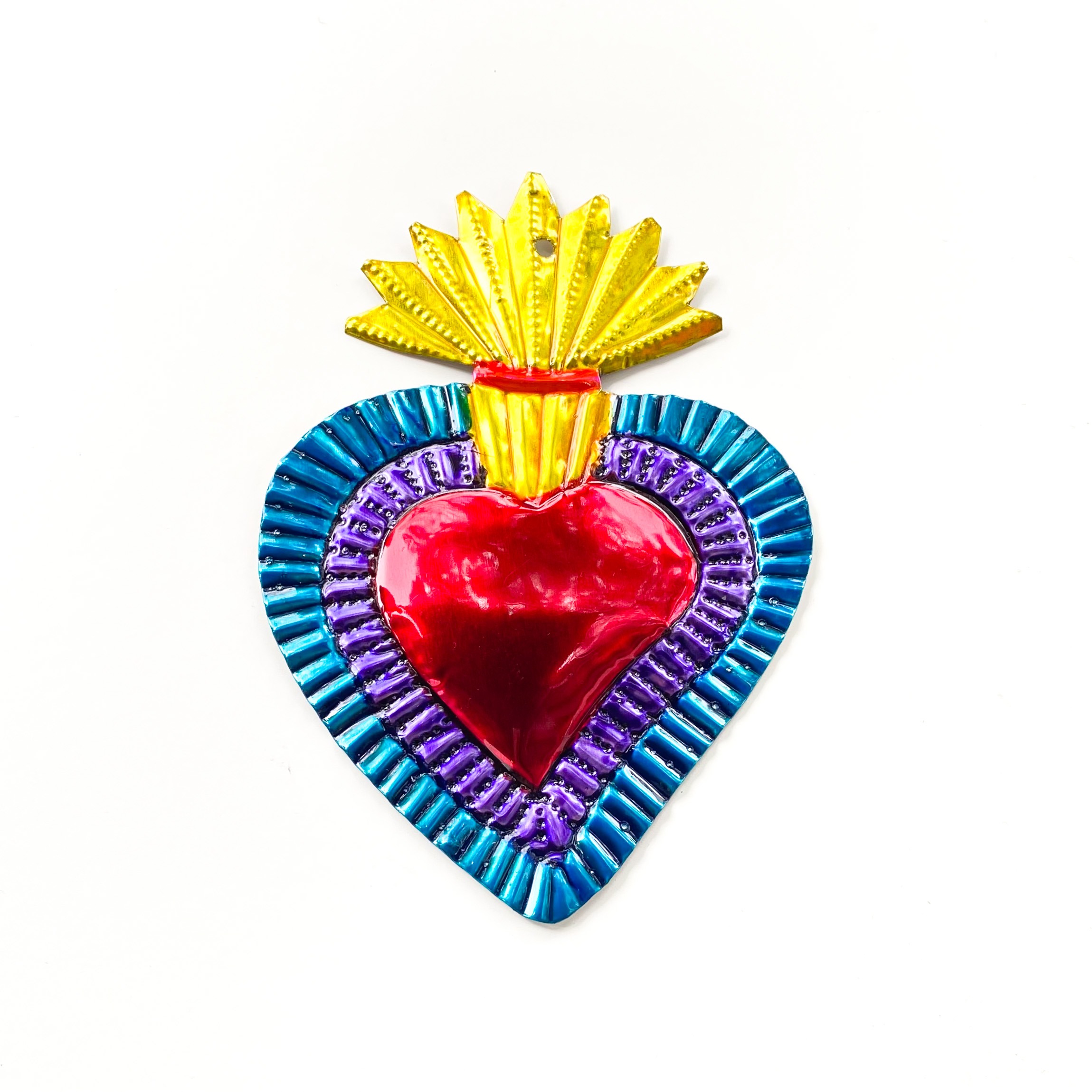 Corazón hojalata Milagrito 14 cm