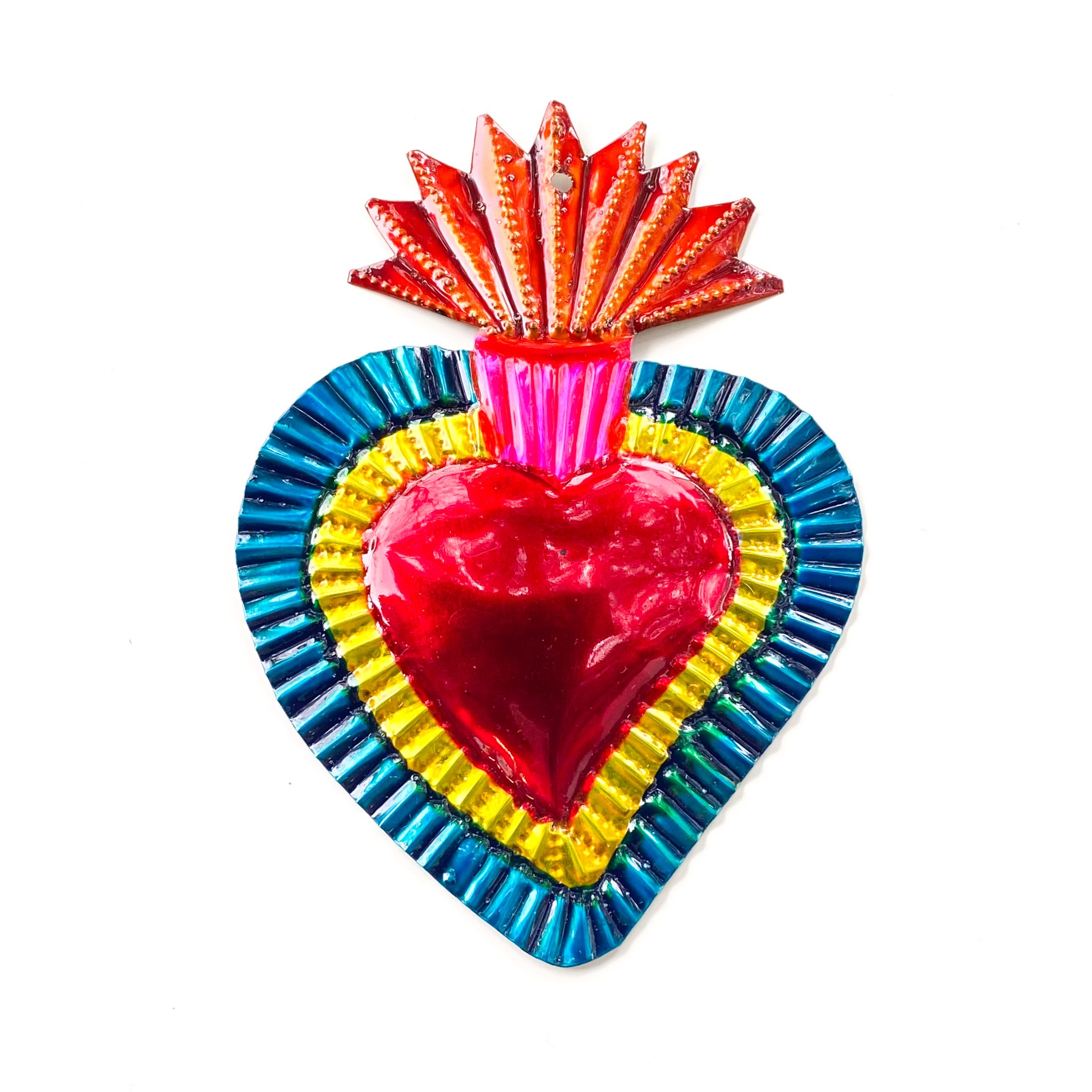 Corazón hojalata Milagrito 14 cm