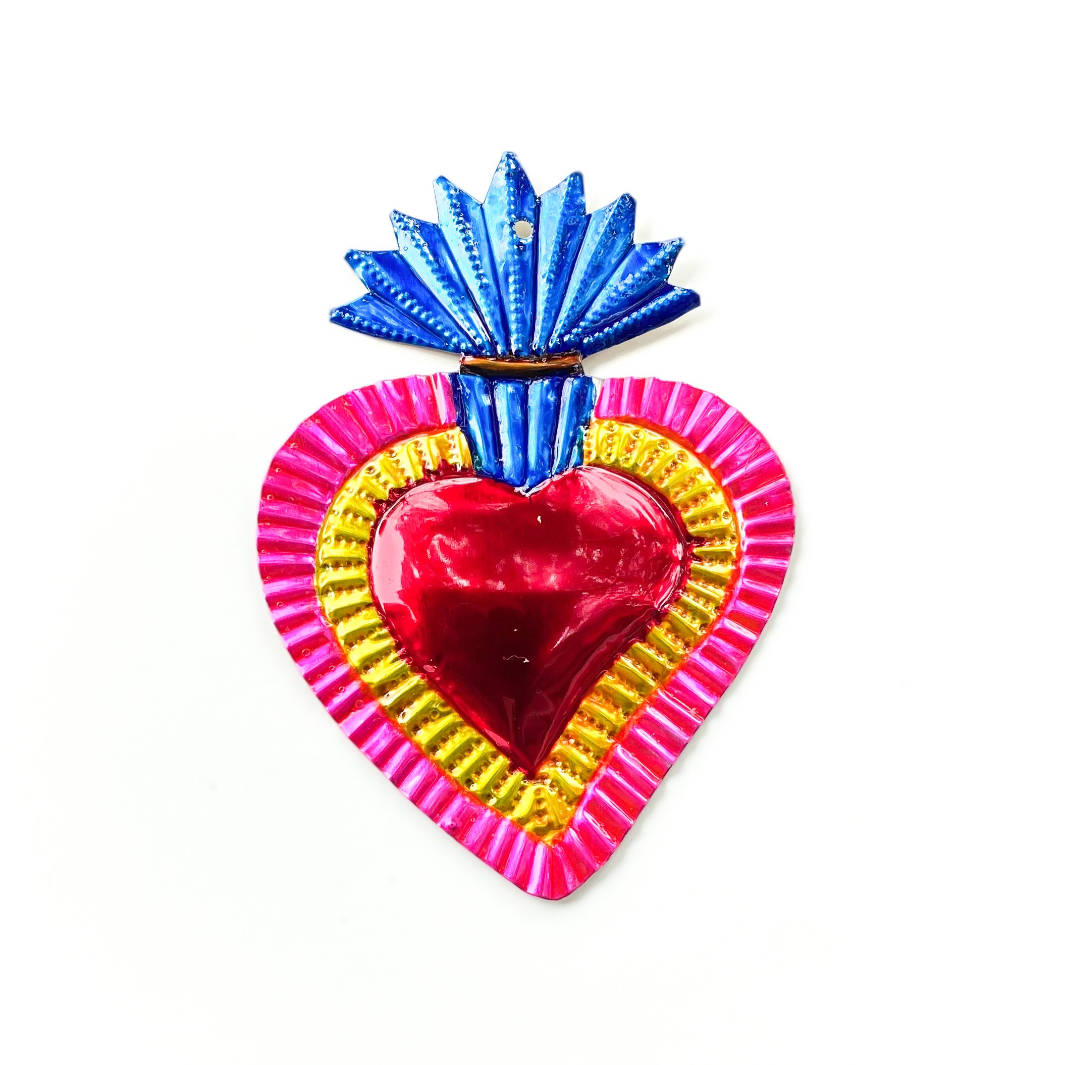 Corazón hojalata Milagrito 14 cm