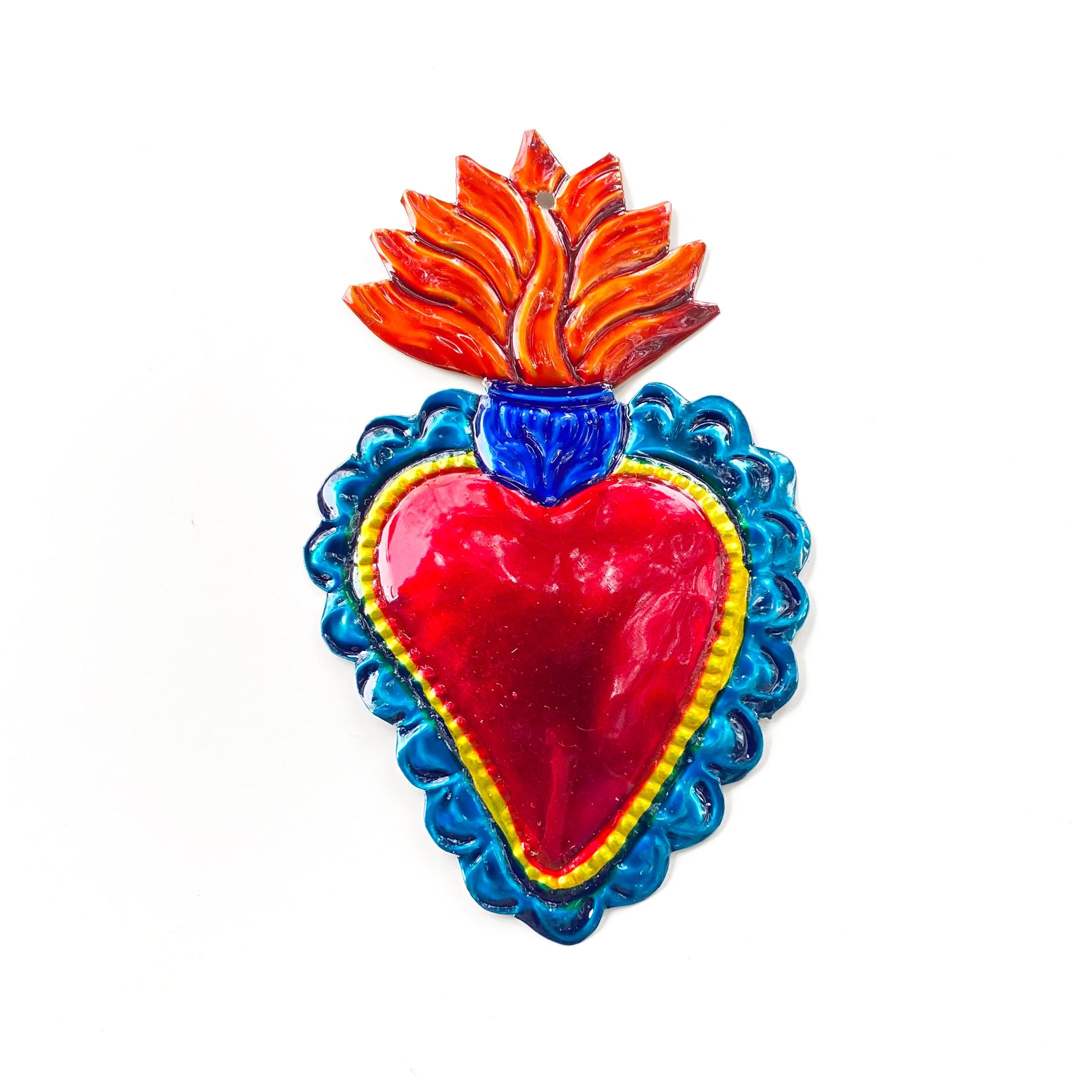 Corazón hojalata Milagrito 14 cm