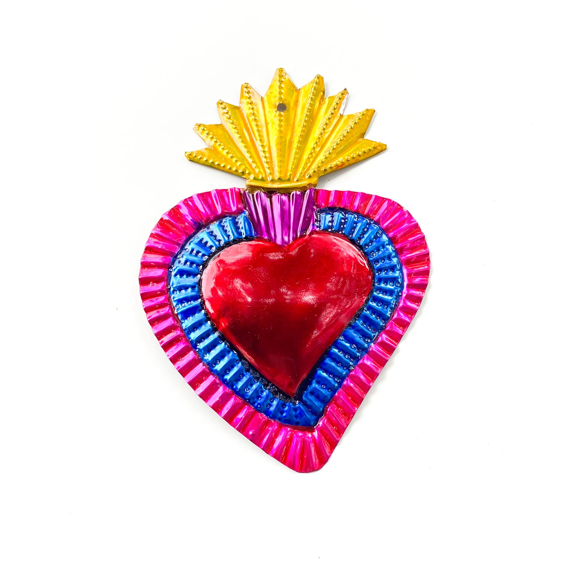 Corazón hojalata Milagrito 14 cm