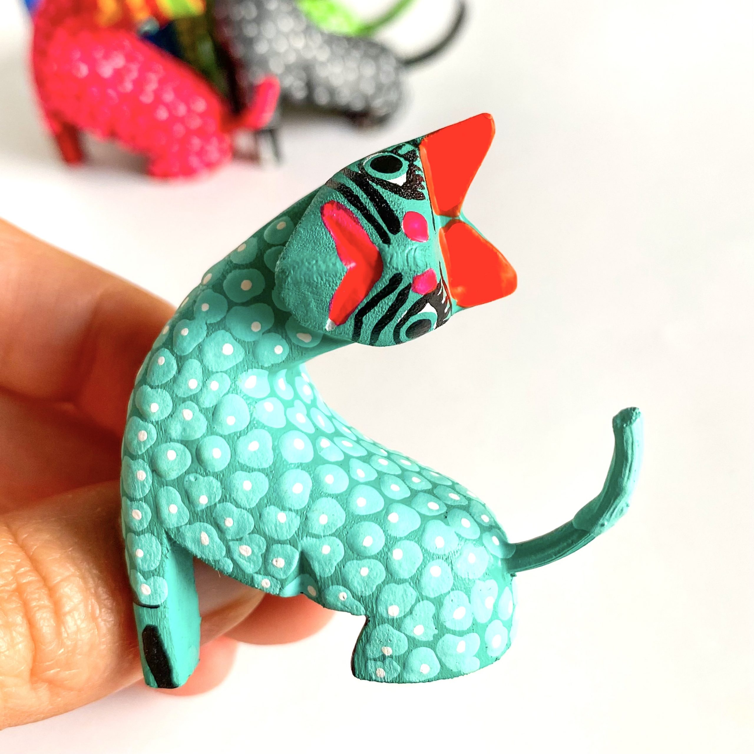 Gato torcido Alebrije - Mini