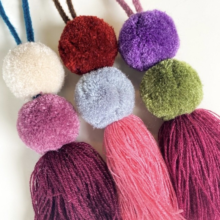 Pompón 2 bolas - Multicolor tierra - Imagen 2