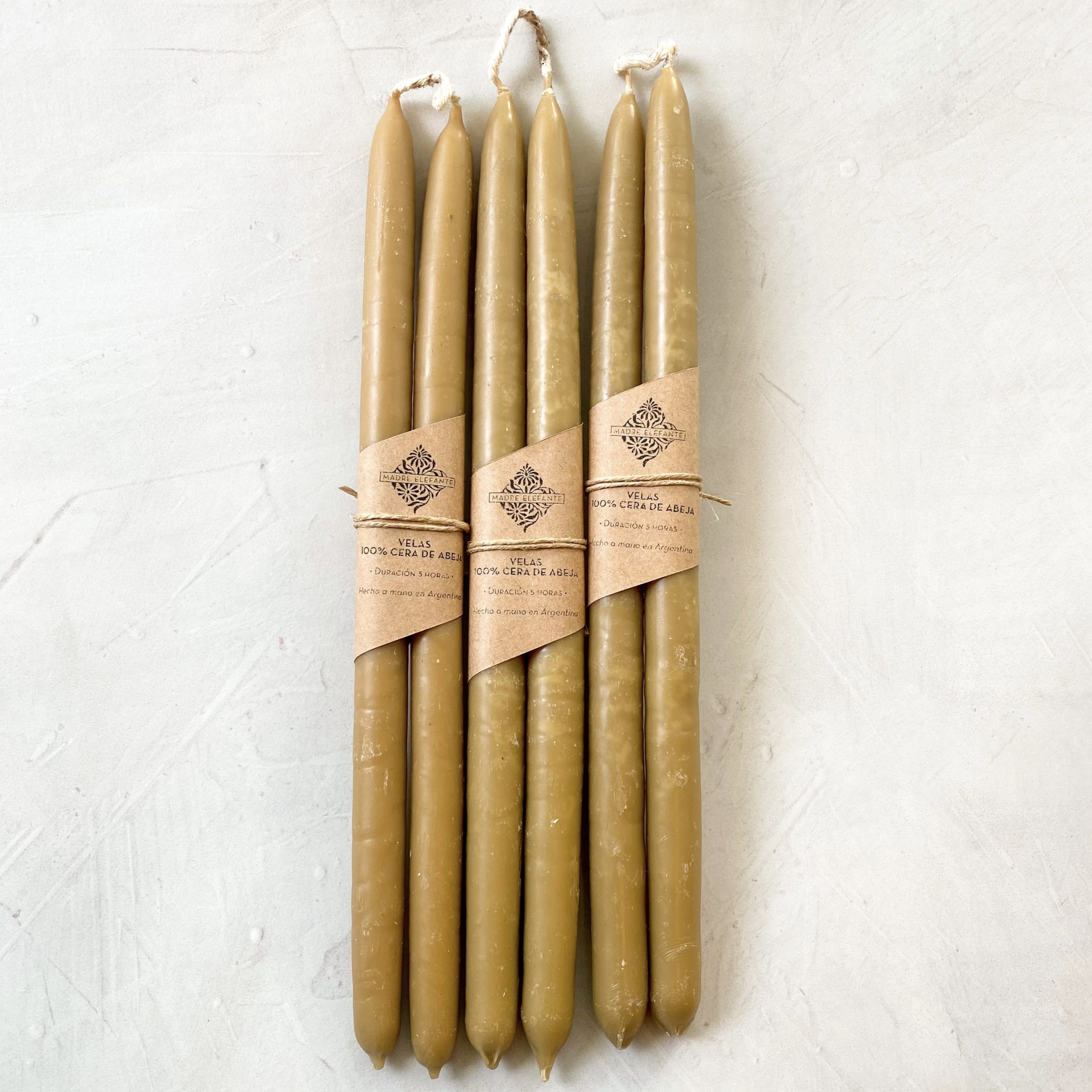 Velas Cera de Abeja - 31 cm - 2 unidades