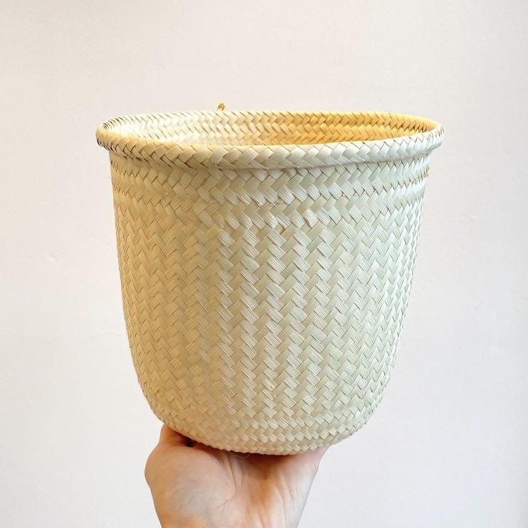 Canasto palma natural fino - 18 x 18 cm