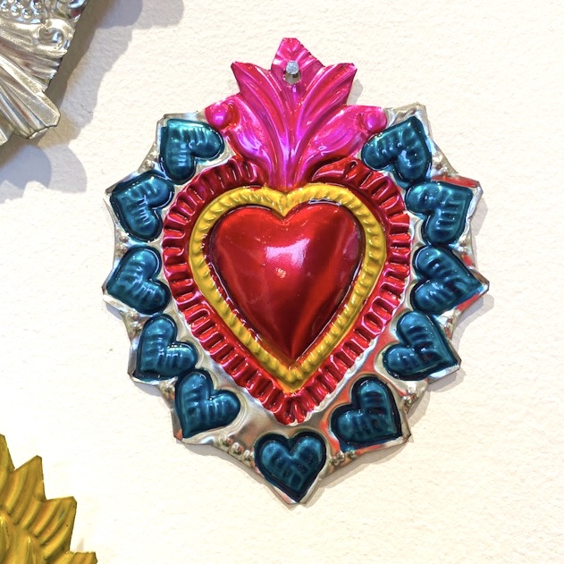 Corazón hojalata Milagrito 10 cm