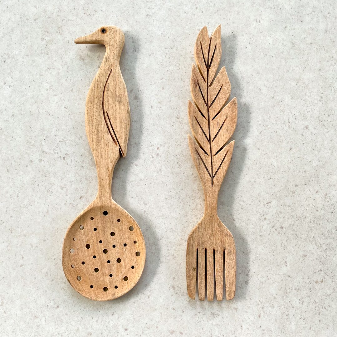 Cuchara Fauna de madera 30 cm - Imagen 2