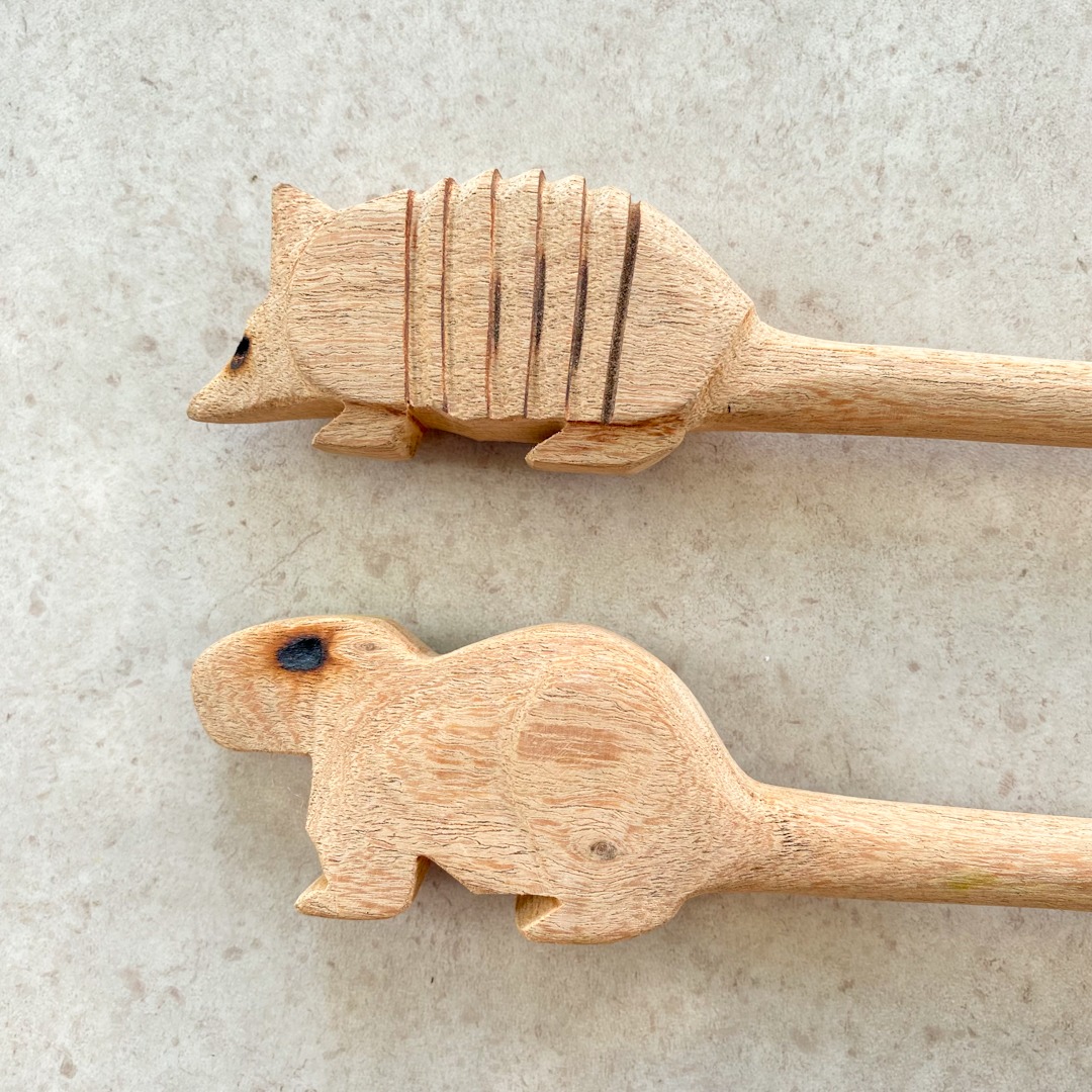 Cuchara Fauna de madera 40 cm - Imagen 3