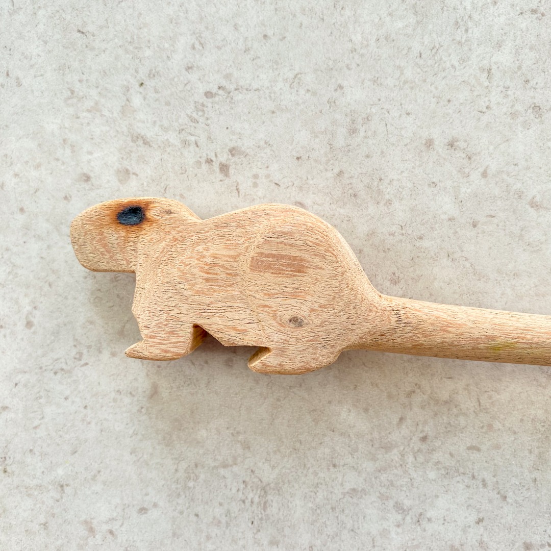 Cuchara Fauna de madera 40 cm - Imagen 2